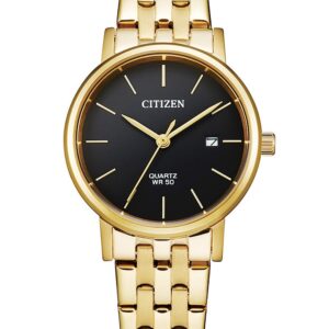 Citizen EU6092-59E Damen-Armbanduhr Edelstahl gold/schwarz