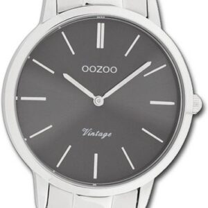 OOZOO Quarzuhr "Oozoo Edelstahl Damen Uhr C20030", (Analoguhr), Damenuhr mit Edelstahlarmband, rundes Gehäuse, mittel (ca. 38mm), Fashion-Style