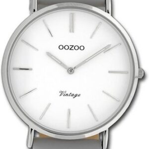 OOZOO Quarzuhr "Oozoo Leder Damen Uhr C20082 Analog", (Analoguhr), Damenuhr mit Lederarmband, rundes Gehäuse, mittel (ca. 32mm), Fashion-Style