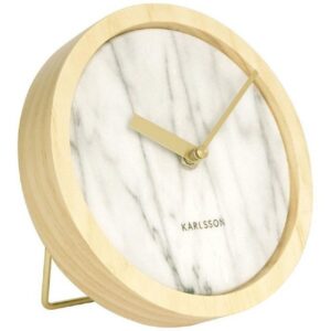 Karlsson Uhr "Tischuhr Plug Marble Weiß"