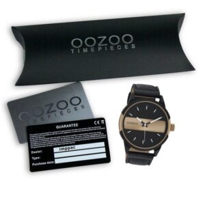 OOZOO Quarzuhr "Oozoo Herren Armbanduhr Timepieces", (Armbanduhr), Herrenuhr rund, extra groß (ca. 48mm), Lederarmband, Casual-Style