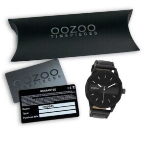 OOZOO Quarzuhr "Oozoo Herren Armbanduhr Timepieces", (Armbanduhr), Herrenuhr rund, extra groß (ca. 48mm), Lederarmband, Casual-Style