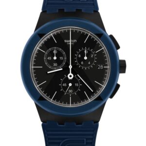 SWATCH® X-DISTRICT BLUE Chronograph Herrenuhr - SUSB418 - Blau-Schwarz - Quarz-Uhrwerk