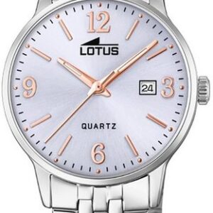 Lotus Quarzuhr LOTUS Damen Uhr Elegant 18698/3, (Armbanduhr), Damenuhr rund, klein (ca. 30mm) Edelstahlarmband silber