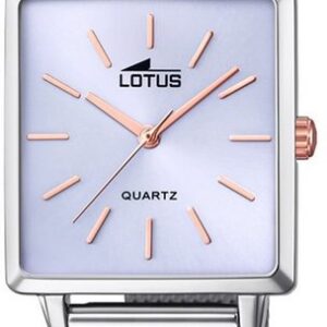 Lotus Quarzuhr LOTUS Damen Uhr Fashion 18718/3, (Armbanduhr), Damenuhr eckig, klein (ca. 27mm) Edelstahlarmband silber