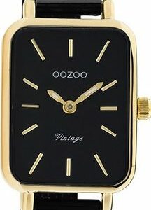 OOZOO Quarzuhr Oozoo Damen Armbanduhr Vintage Series, (Armbanduhr), Damenuhr rechteckig, klein (21x26mm) Metall, Mesharmband, Casual-Style