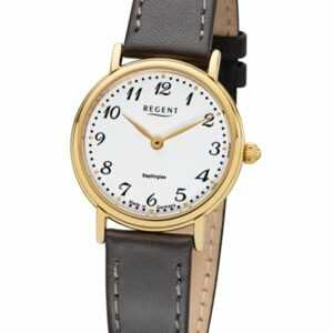 REGENT® Armbanduhr klassisch goldfarben Damenuhr - GM-1603 - Quarz-Uhrwerk