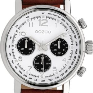 OOZOO Quarzuhr Oozoo Herren Armbanduhr Timepieces Analog, Herrenuhr rund, extra groß (ca. 48mm) Textilarmband, Fashion-Style