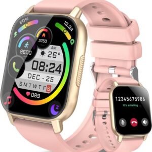 aycy Smartwatch (1,85 Zoll, Android iOS), Fitnessuhr mit Telefonfunktion IP68 Wasserdicht mit schrittzähler
